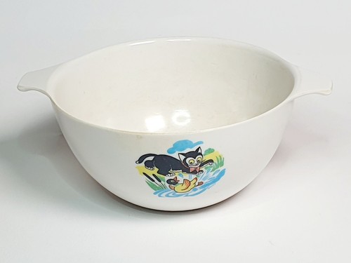 Ancien bol chat noir canard - bol,