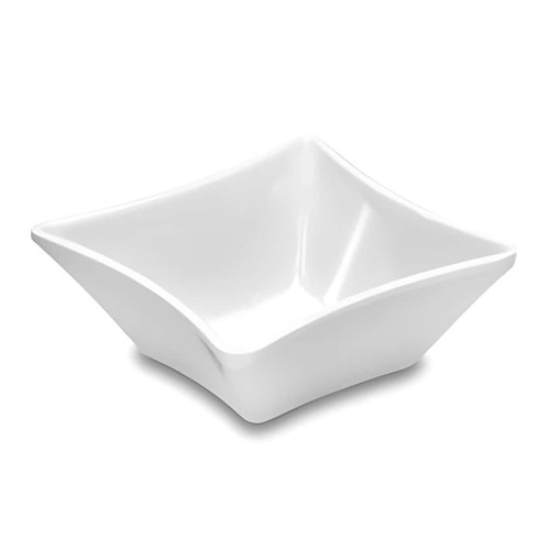 Bol mélamine carré blanc - bol, en
